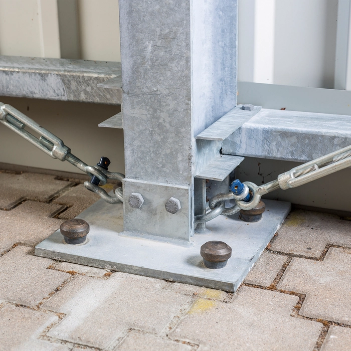 anchoring by ground pegs